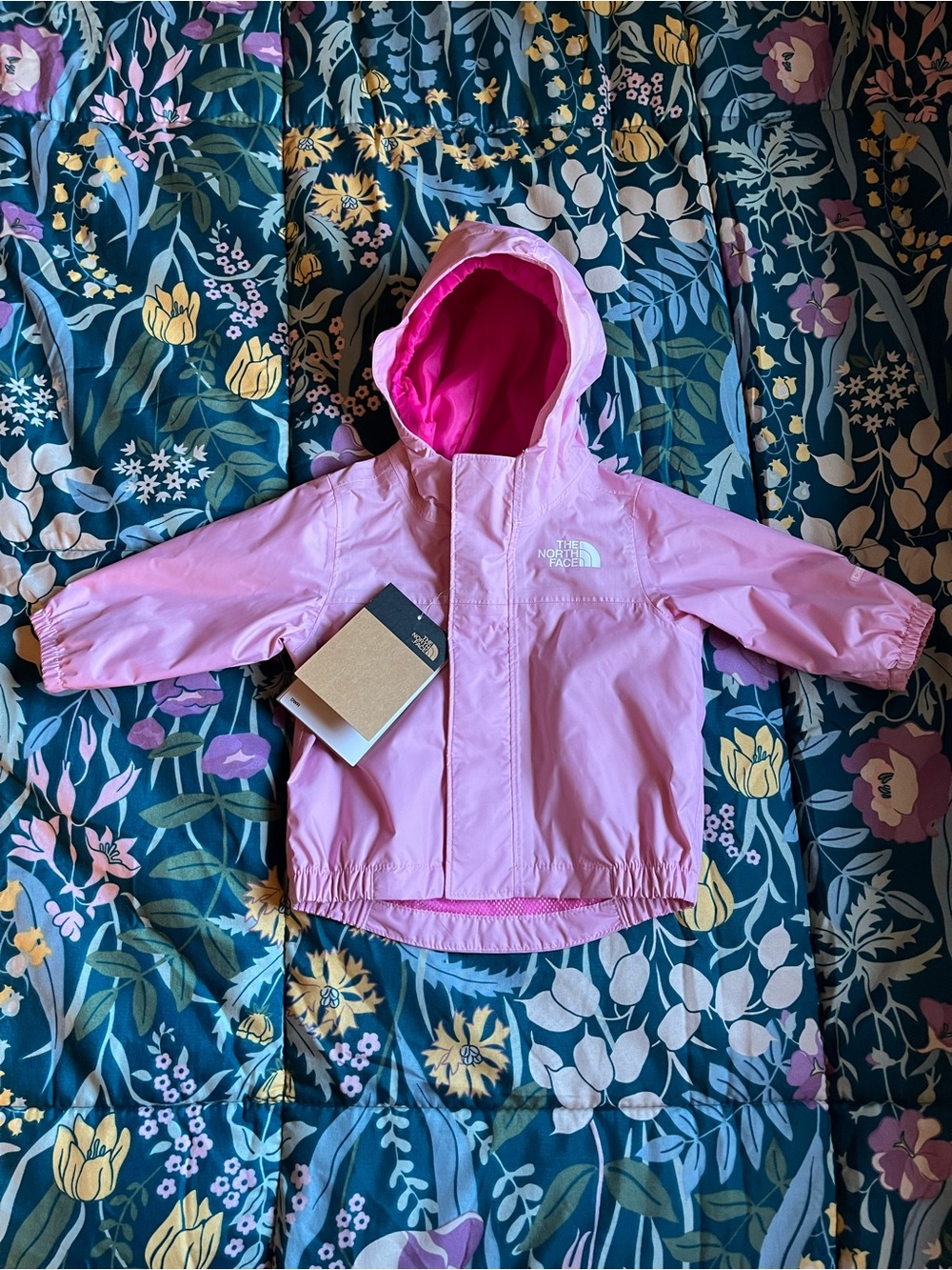 The North Face Kids' Pink Hooded Rain Jacket Size 0-3 Months New with Tags